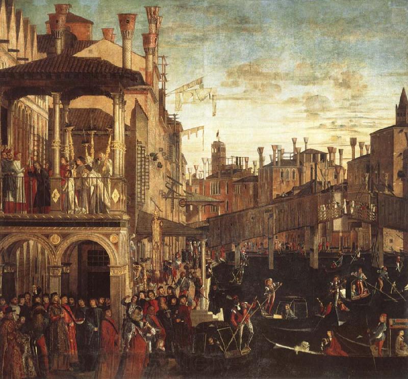 Vittore Carpaccio Cure of a possessed man through the patriarch of Grado Spain oil painting art